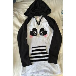 Justice fleece hooded panda nightgown size 8